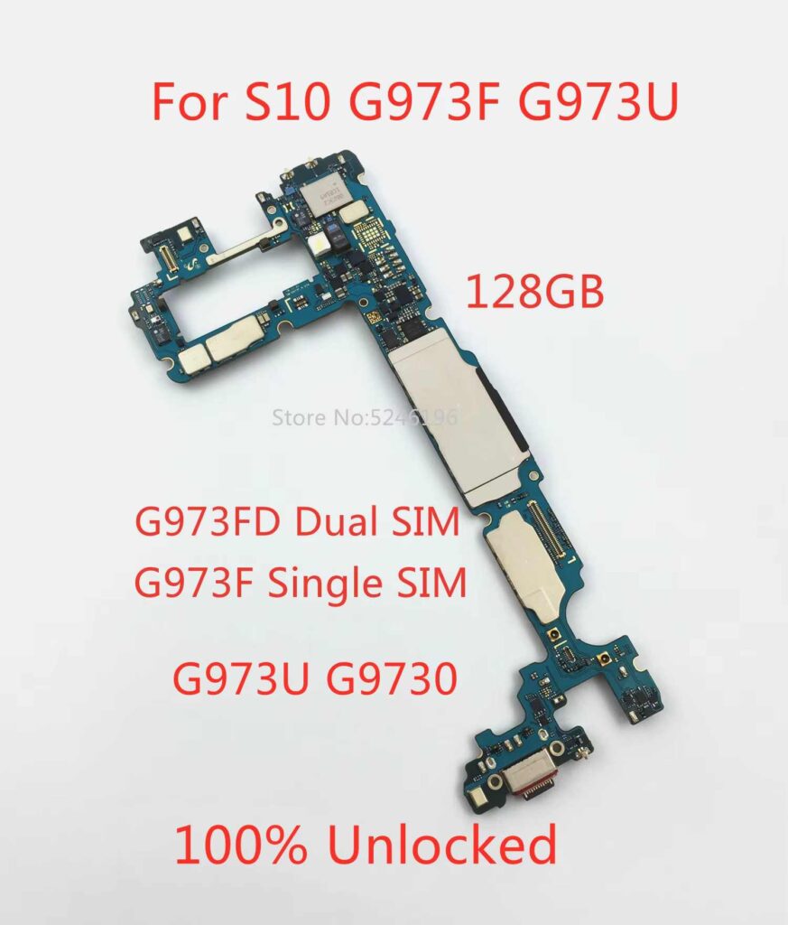1pcs 100% Unlocked Motherboard For Samsung Galaxy S10 G973F SM-G973F/DS S10 G973U SM-G973U SM-G9730 Replace Part