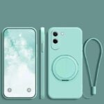 For Magsafe Magnetic Case For Oneplus N6X Liquid Silicone Lanyard Holder Shockproof Soft TPU Phone Cover For Oneplus N6 X 1+N6X