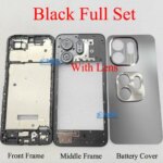 For Infinix Smart 9 Smart9 X6532 Battery Cover LCD Faceplate Frame Front Middle Frame Back Housing Door Replacement Parts (New)
