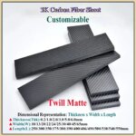 1pcs Twill Matte 3K Carbon Fiber Sheet Plate High Strength Carbon Fiber Board CFRP Panel Flat Strip Thk0.2-6mm Customizable (New)
