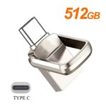 U Disk 2TB Metal Pendrive USB3.2 Type-C Interface Mobile Phone Computer Mutual Transmission Flash Drive 1TB USB Memory Large Cap (New)