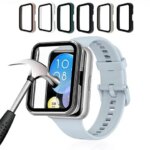Glass+Case HUAWEI watch fit 2 protector smart watch accessories PC Full cover bumper Tempered Film HUAWEI fit2 case (New)