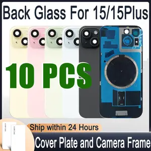 S8058d7f8d82743adb490a665a094eea9Z_300x300q75 10 Rear Back Glass iPhone 15Pre Installed Plate and Camera Frame Battery Door Housing 15 Plus Replacement Part Bangladesh (New) - Image 1