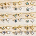 5pcs/lot Stainless Steel Natural Shell Pendants Sun Flower Heart Cloud Shaped Charms Jewelry Making Accessories for Necklace Ear (New)