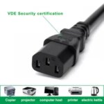 EU Power Cable Euro IEC C13 AC Power Extension Cord 1m 1.5m 1.8m 3*0.75mm PC Computer Monitor PSU Antminer Printer LG TV Bangladesh (New)