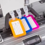 1-10pcs Luggage Tags Suitcase Label Bag Travel Boarding Pass Accessories Luggage Bag Tag Name Address ID Label Plastic Luggage (New)