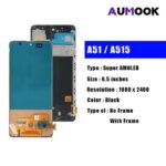 65 Screen Super AMOLED Samsung A51 LCD Display Digitizer Assembly Parts SM A515F A515U A515W A515X With Frame Touch Screen (New)