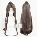 Game Love And Deepspace Ancient style Yi yu Cosplay Wig Long Grey Hair Heat Resistant Synthetic Hair Halloween Party Wigs + Cap (New)
