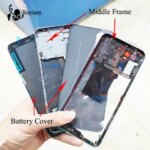 Oppo A74 5G 2021 LCD Faceplate Frame Front Middle Frame Housing Battery Door Back Cover Housing Case (New)