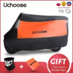 Uchoose Motorcycle Cover 190T With Reflective Strips Protector Rainproof Scooter Sunscreen Dustproof Snowproof Universal (New)
