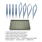 GREATLH Needle Holders Eye Micro Scissors Forceps with Teeth Toothless Eyelid Tools Set Titanium Alloy Ophthalmic Surgery Tool (New)