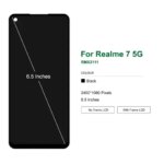6.5" For Oppo Realme 7 RMX2155 LCD Display Screen Touch Panel Digitizer For Oppo Realme 7 5G RMX2111 Display with Frame (New)