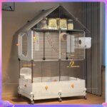 Large Bird Cage for Parrots Cockatiels Canaries Spacious Metal House with Feeder Perch Stand Accessories Pet Supplies Jaula (New)