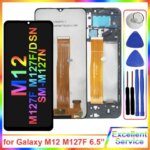 M12 M127F LCD Samsung Galaxy M12 M127F LCD Display Touch Screen Digitizer Replacement Samsung M12 M127F LCD With Frame (New)