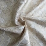 European Style Big Rose Jacquard Brocade Fabric Diy Sewing Coat Dress Patchwork Gold And Silver Silk Yarn-dyed Designer Fabric (New)