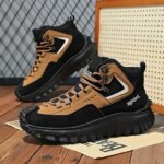 Mens Safety Shoes Waterproof Work Safety Sneakers High Top Boots Anti Puncture Work Shoes for Men Non-slip Platform Casual Shoe (New)