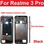 Realme 3 Pro 5 5S 5i 6i 7i Middle Housing Middle Holder Frame Bezel Cover with Side Button Lens Cover Parts (New)