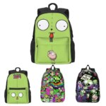Invader Zim Gir Dib Green Dib Robot Backpack Mochila Trend Student School Bag Laptop Rucksack Teenage Large Travel Shoulder Bag (New)