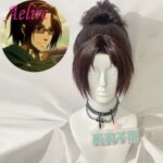 Hange Zoe Cosplay Wig Attack on Titan Anime Coser Synthetic Short Straight Wig High Quality Heat Resistant Fiber Wig Halloween (New)