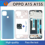 Back Battery Cover housing Oppo A15 / A15S LCD Front Middle frame With Camera Lens Side Key Button Bangladesh (New)