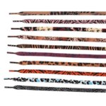 1 Pair Fashion Shoe String Flat Leopard Print Shoelaces for Sneakers Zebra Pattern Laces for Men Women (New)