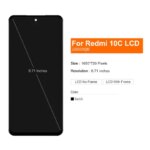 671 Xiaomi Redmi 10C 220333QBI LCD Display Screen With Frame Touch Digitizer Screen Redmi 10C Display Repair (New)