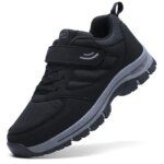 Mens Trendy Running Shoes With Hook And Loop Fastener Comfy Breathable Wear Resistant Shock Absorption Cushioned Sneakers (New)