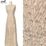 Madison 2026 High Quality Stones Nigerian Embroidery French Tulle Luxury African Sequins Beaded Lace Fabric For Wedding Dress (New)