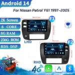 For Nissan Patrol Y61 1997-2005 Car Radio Multimedia Navigation GPS Android 14 WIFI Wireless CarPlay Screen Touch Stereo Console (New)