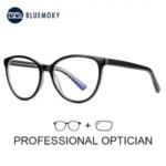 BLUEMOKY Butterfly Prescription Eyeglasses Trendy Square Progressive Optical Eyewear Men Women Anti Blue Light Myopia Glass Bangladesh (New)