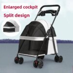 Pet Strollers Cart Cat Dog Small Dog Cat Teddy Cart Out Lightweight Folding Pet Products (New)