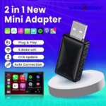 2 in 1 AI Box Mini Adapter Wired to Wireless Carplay&Android Auto Compatible with 99% of Cars Plug and Play WiFi Smart Dongle (New)