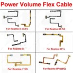 Power Volume Buttons Flex Cable Realme 8 8i 8S 8 9 Pro 7 4G 5G Side Power Volume Keys Flex Ribbon Mini Trigger Parts Bangladesh (New)
