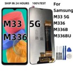 NEW Test 66 Samsung Galaxy M33 5G M336 LCD Display Touch Screen Digitizer with Frame Samsung SM-M336B DS SM-M336BU (New)