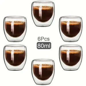 S85e200be6eb04d73a3cd8b7ca8b2f5c1y_300x300q75 Double Wall Glass Cup Heat Insulation Transparent Handmade Tea Drink Cups MINI Whisky glasses Espresso Coffee Mug Bangladesh (New) - Image 1