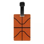 Custom Basketball Dots Round Luggage Tags for Suitcases Fashion Physical culture Baggage Tags Privacy Cover ID Label (New)