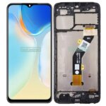 66 Inch Black Itel A70 A665L ItelA70 LCD Display Touch Screen Digitizer Panel Assembly Replacement Parts  With Frame (New)