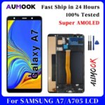 A7 2018 Super AMOLED SAMSUNG A750 LCD Display Digital Touch Screen Assembly Samsung A7 2018 LCD (New)