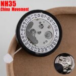 NH35 Compatible Automatic Mechanical Movement 24 Jewels 3H Date Self Winding China Made Watch Mod Parts Replacement DIY Set (New)