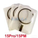 3pcs Magnetic Metal Ring iPhone 17 16 15 14 Pro Max 13 12 Mini Plus Back Housing Glass Wireless Charging Magnet Repair (New)