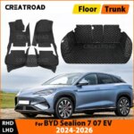 CREATROAD For BYD Sealion 7 07 EV 2024-2026 2025 Custom Car Floor Mats Trunk Mat LHD & RHD Auto Carpet Interior Accessories (New)