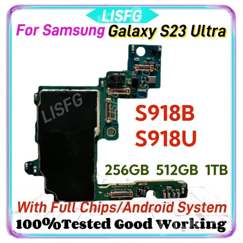 S86bd3c7ed0fb4219b9e8e2b73005dbf4O_480x480q75 Full Chips Android OS Motherboard For Samsung Galaxy S23 Ultra S918B S918U Unlocked Logic Board 256GB 512GB 1TB 100% Good Placa (New) - Image 1