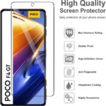 Xiaomi Poco F4 F4GT tempered glass high-definition anti drop screen protector 2 4piece (New)