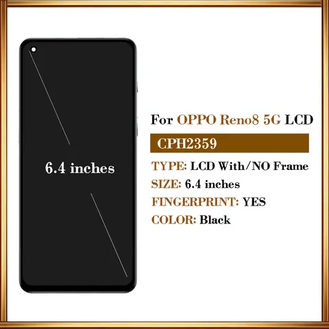 S86eddfc2a9734109859f33c14610f5d3R_480x480q75 AMOLED OPPO Reno8 5G LCD Display Touch Screen Digitizer CPH2359 LCD Screen Replacement Parts OPPO Reno 8 5G Display (New) - Image 1