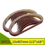 30PCS 13*457mm Sanding Belts 40-1000 1/2x18 Inch Abrasive Sanding Band For Wood Soft Metal Gap Welding Spot Grinding Polishing (New)