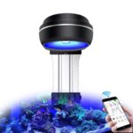 PopBloom WiFi Nano Aquarium LED Light 60W Professional Aquarium Light Full Spectrum for Reef Coral SPS/LPS Saltwater Tank (New)