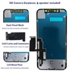 100% Tested LCD iPhone XR Display Touch Screen Replacement with Metal Frame Full HD Durable Easy to Install Factory Screen (New)
