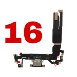 1pcs Charging USB Port Flex Cable iPhone 16 Pro Max 16 Pro 16 E 16 Charger Dock Connector Ribbon Repair (New)