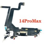 1pcs Charging Port Flex Cable iPhone 15 Plus 14 Pro Max 13 Mini 12 USB Charger Dock Connector With Microphone Ribbon Repair (New)