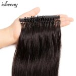 6D-1 Hair Extensions 50gram/10pcs Natural Black Color Real Virgin Human Hair Extension Easy Install Remy Human Hair Extension (New)